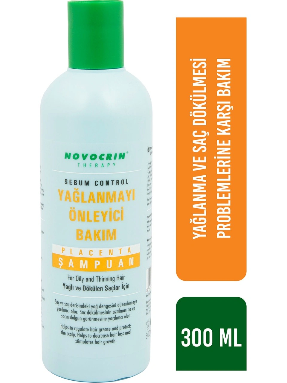Novocrin Placenta Yağlanmaya ve Dökülmeye Karşı Bakım Şampuanı 300 ml